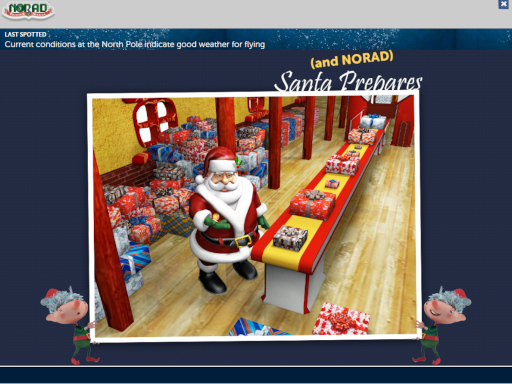 Official NORAD Tracks Santa - at North Pole - SS画像