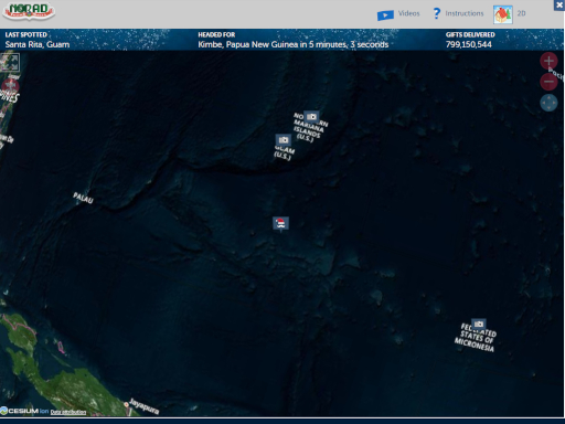 Official NORAD Tracks Santa - from Guam to New Guinea - SS画像