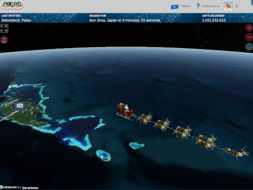 Official NORAD Tracks Santa - to Iwo Jima - SS画像