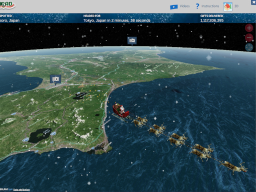 Official NORAD Tracks Santa - from Sapporo to Tokyo - SS画像